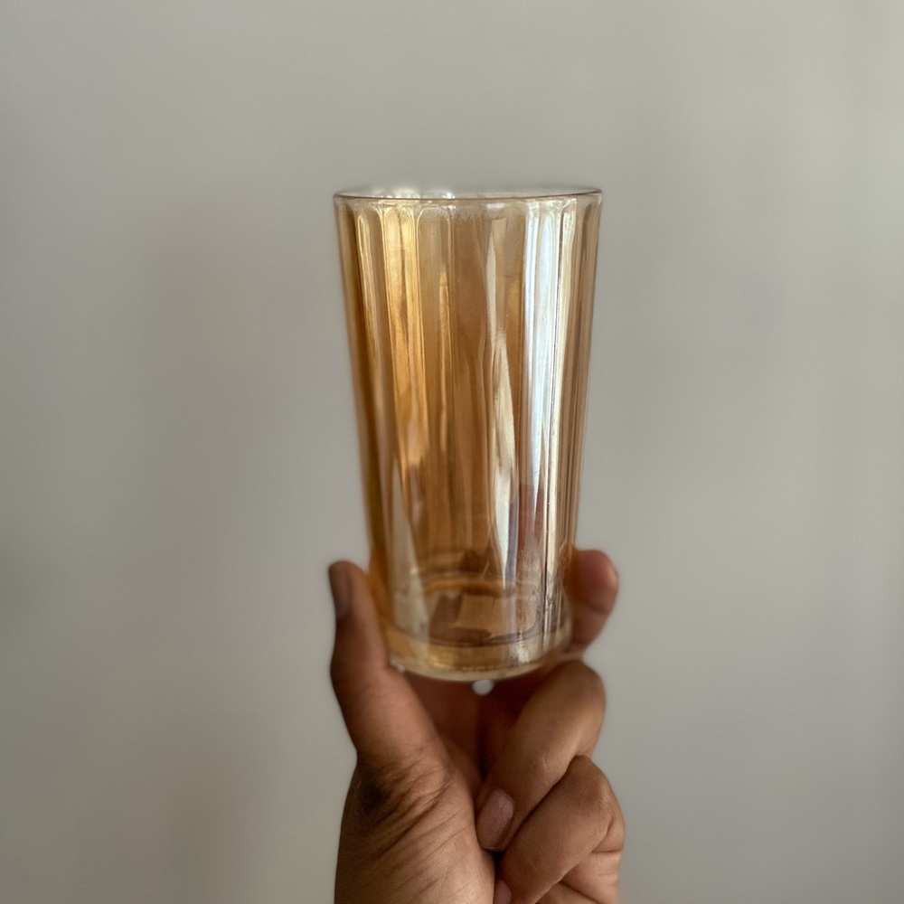 Vintage Iridescent Yellow/Gold Tumblers